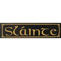 Slainte Cheers Irish Retro Metal Wall Sign - 4x16 inches Decorative Man Cave Sign
