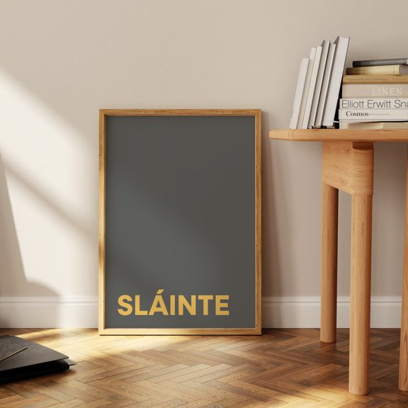 Slainte Irish Cheers Gaelic Quote Typography Poster Unframed Paper Print