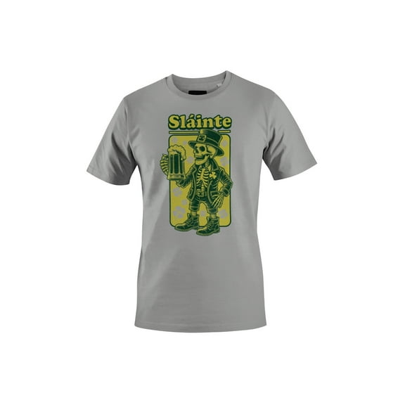 Slainte Skeleton Leprechaun St. Patricks Day Cheers Design Men's T-shirt