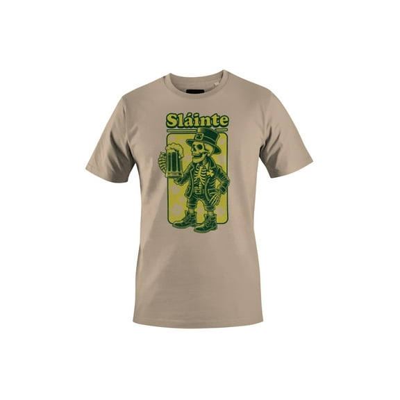 Slainte Skeleton Leprechaun St. Patricks Day Cheers Design Men's T-shirt