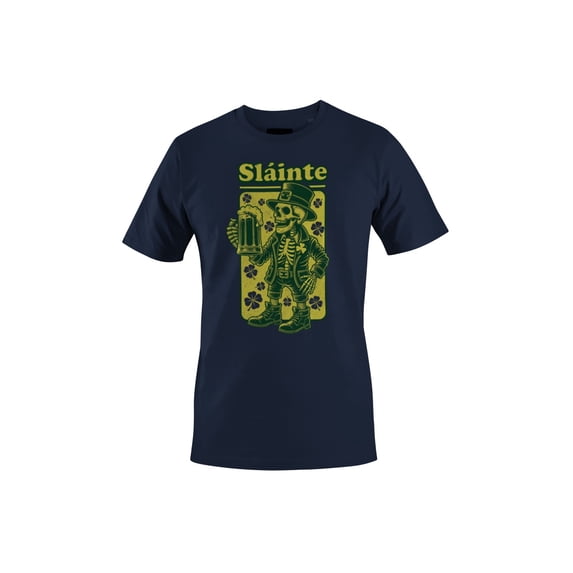 Slainte Skeleton Leprechaun St. Patricks Day Cheers Design Women's T-shirt