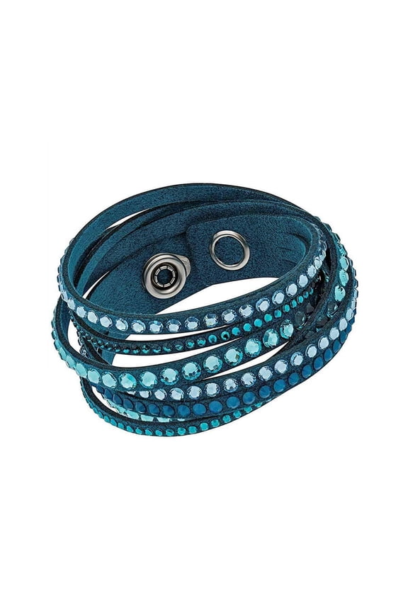 Slake Deluxe Blue Leather Ladies Bracelet 5043496