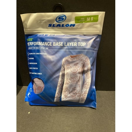 Slalom Performance Base Layer Top Mid Weight Kids Medium Size 8