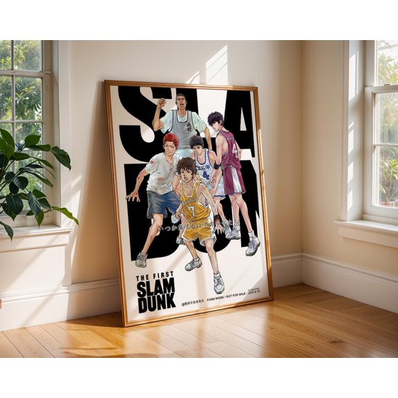 Slam Dunk Anime Poster, Minimalist Manga Print Unframed Size 24''x36'' GooGate