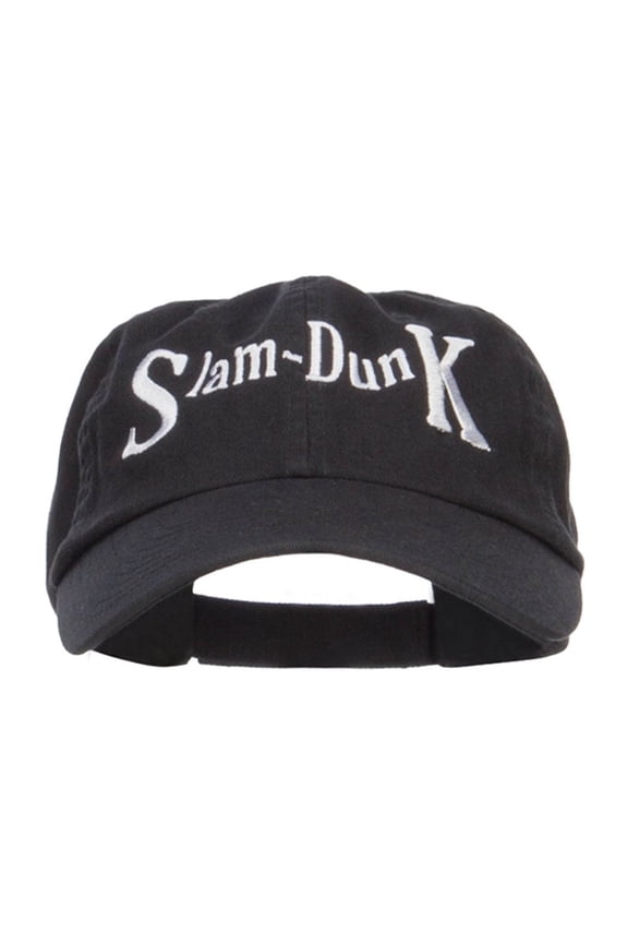 Slam Dunk Basketball Embroidered Low Profile Cap - Black OSFM