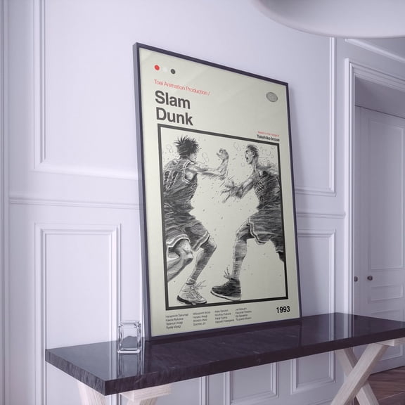 Slam Dunk Poster, Slam Dunk Print, Poster, Manga Art Print, Minimalist Poster, Vintage Retro Art Print, Flexible Sizes UNFRAMED PAPER POSTER, Home Decor, Vintage Gift, Living Room Dercor