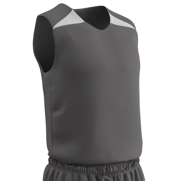 Slam Dunk Reversible Basketball Jersey, Adult 4X-Large, Charcoal and White