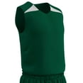 thumbnail image 1 of Slam Dunk Reversible Basketball Jersey, Adult Medium, Forest Green and White, 1 of 2