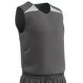 thumbnail image 1 of Slam Dunk Reversible Basketball Jersey, Adult Small, Charcoal and White, 1 of 2