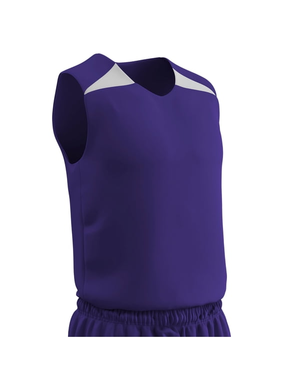 DRI-GEAR® Pro-Plus Reversible Basketball Jersey - PURPLE BODY, WHITE BODY - S