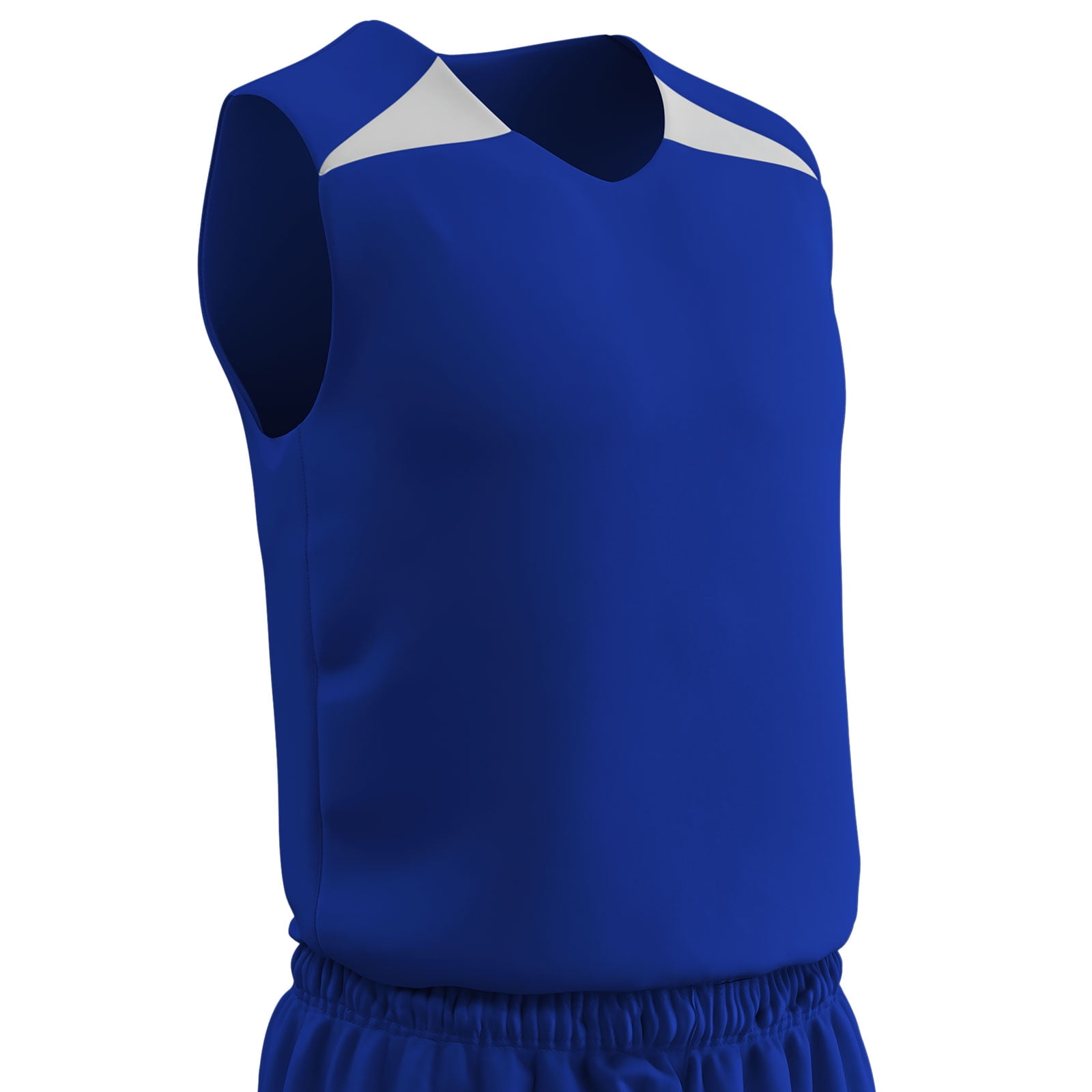 Slam Dunk Reversible Basketball Jersey, Adult Small, Royal and White