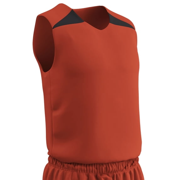 Slam Dunk Reversible Basketball Jersey, Youth Large, Orange and Black