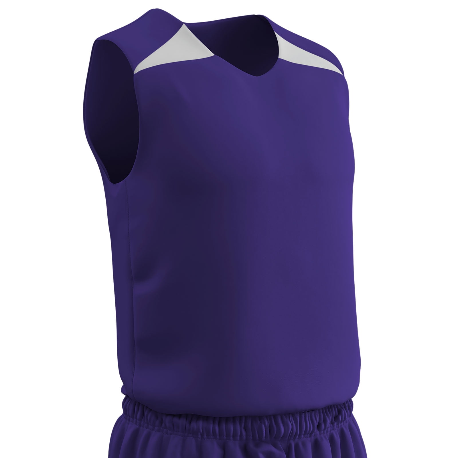 Slam Dunk Reversible Basketball Jersey, Youth Medium, Purple and