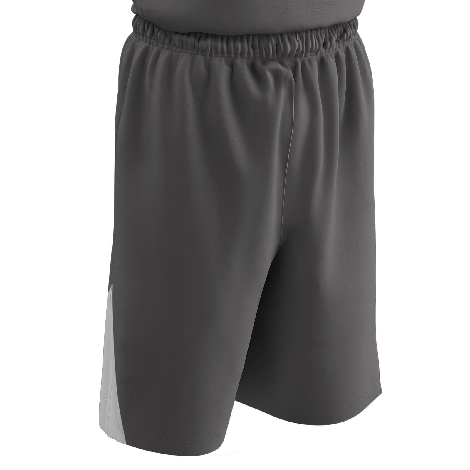 Slam Dunk Reversible Basketball Shorts, Adult 4X-Large, Charcoal and White