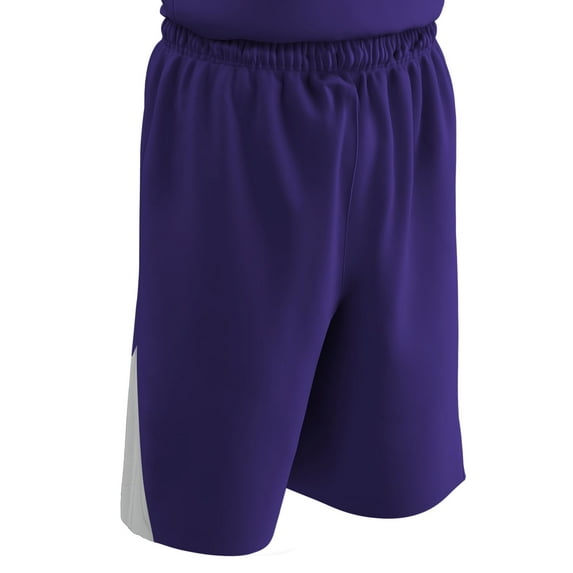 Slam Dunk Reversible Basketball Shorts, Adult Large, Purple and White