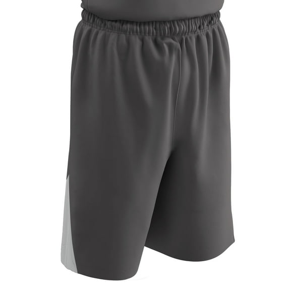 Slam Dunk Reversible Basketball Shorts, Youth Medium, Charcoal and White