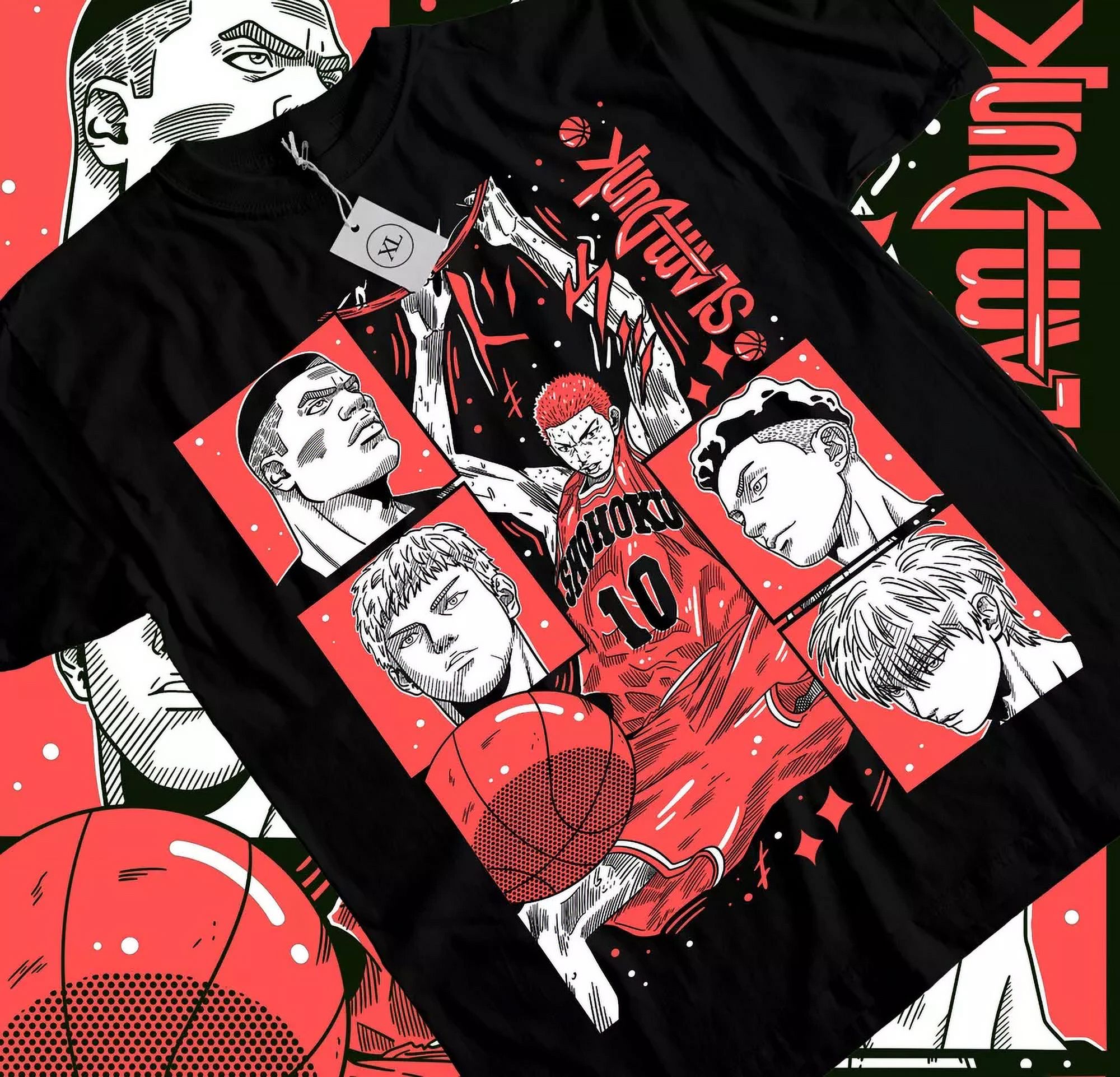 Slam Dunk Anime Basketball T-Shirt - Unisex, Short Sleeve, Crew