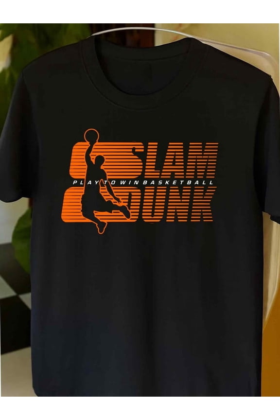 Slam Dunk Tee men Exercise 180G 100% Cotton black Running basketball Original Unisex Shirt Printed tshirts Vintage Unisex Shirt Graphic Tee tshirts