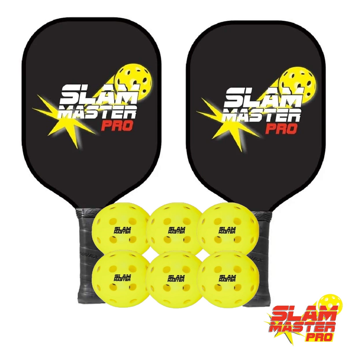 Slam Master Premium Pro Graphite Pickleball Paddle & 6 Lifetime