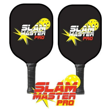 Slam Master Pro Graphite Pickleball Paddle aka Pickle Ball Paddle - For Recreational and Tournament Play - All Levels - All Ages - Slammaster Quality Premium Light Weight Pickell Paddle - 2 pack
