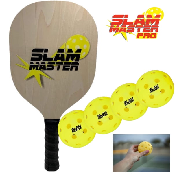 Slam Master Wood Pickleball Paddle & Premium Outdoor Pickle Balls
