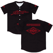 Slander BLACKRED BASEBALL JERSEY Mercch Men/Women Baseball Jersey For EDM