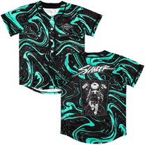 Slander Merch Spaceman Baseball Jersey Tops V-Neck Short Sleeve Shirts Women Men Streetwear