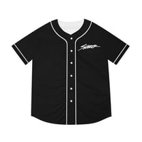 Slander Spaceman Black Baseball Jersey Men/Women Casual Thin button Baseball uniform Oil Slick Custom Short Sleeves Jersey