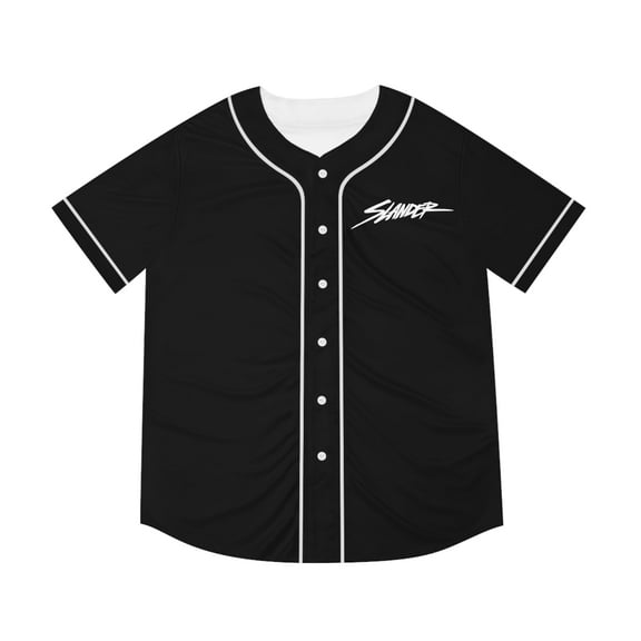 Slander Spaceman Black Baseball Jersey Men/Women Casual Thin button Baseball uniform Oil Slick Custom Short Sleeves Jersey