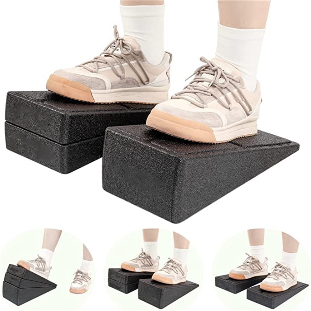 Yoga Blocks 3-Piece Slant Board Set For Calf Stretching - Plantar ...