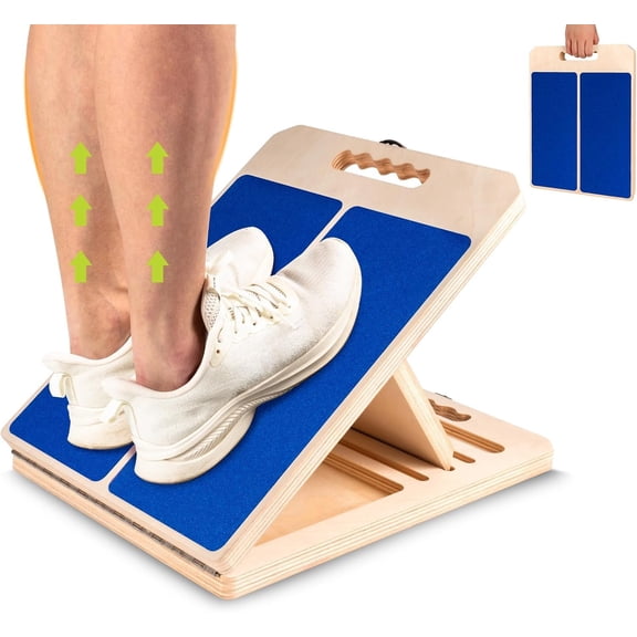 Slant Board for  Stretching, Adjustable Portable Wooden Incline Board for  Stretcher with  Poster, 300 Lbs Weight Capacity  Stretch Wedge for , , Heel, Ankle & Stretching