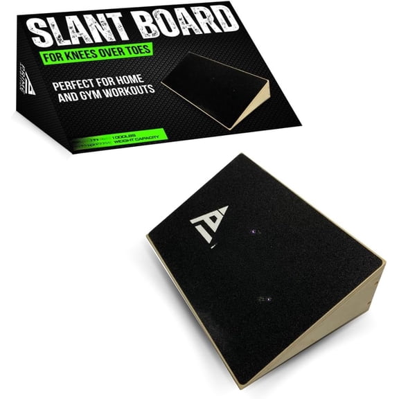Over  Slant Board for  Stretching - Athletic Performance,  Slant Board for Squats - Slanted Squat Board Non-Slip Surface - 25  Incline, 1000 Lbs Weight Capacity