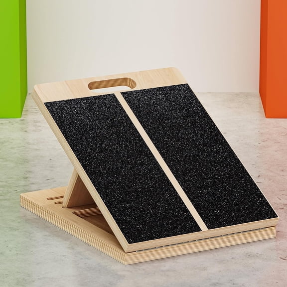 Slant Board for -Stretching - Wooden Incline Wedge Stretcher for Squats, Foot & Ankle Mobility, Portable Fitness Equipment, Block for Heel Stretch