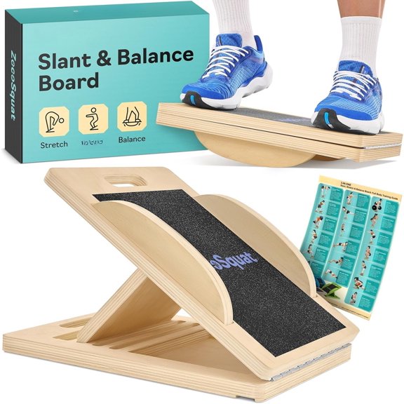 Slant Boards for Exercise - Slant Board with 6 Incline Angles - Transforms Into a  Board -   Stretcher and Wobble Board for Effective  Stretching and Squats