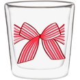 thumbnail image 1 of Slant Collections Christmas Cocktail Glasses Double-Wall Double Old Fashioned Glass, 14-Ounce, Bow, 1 of 1