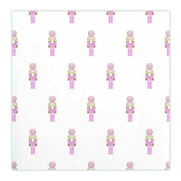 Slant Collections Cocktail/Beverage Paper Napkins, 20-Count, Nutcracker