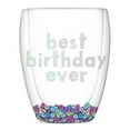 thumbnail image 1 of Slant Collections Double-Wall Stemless Wine Glass, 10-Ounce, Best Bday Ever, 1 of 10