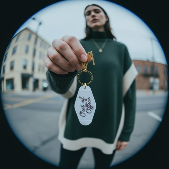 Slant Collections Out of Office Motel Key Tag | Acrylic