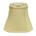 thumbnail image 1 of 15"W Shantung Fabric Slant Cut Corner Square Bell Softback Lampshade White, 1 of 3