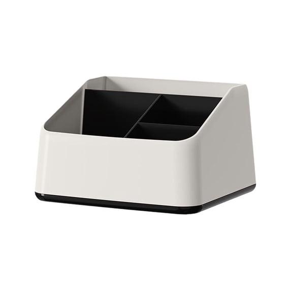 Slant Insertion Multi-Functional Desktop Organizer Rack, Large Capacity Storage Box for Living Room and Study, Compartmentalized Pen Holder and Shelf for Miscellaneous Items