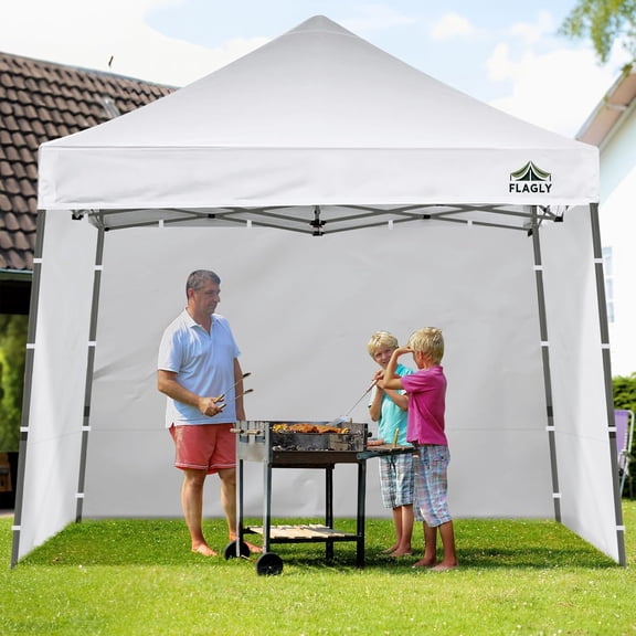 Slant Leg Canopy Sidewall - 3 Pack 300D Waterproof Attachable Tent Wall for 12x12ft / 10x10ft Canopy, Privacy Shade for Outdoor Events, Vendor Booths (Tent Not Included, 10-12ft)