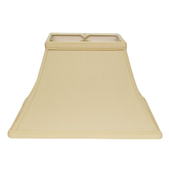 Slant Rectangle Bell Hardback Lampshade with Washer Fitter, Oyster