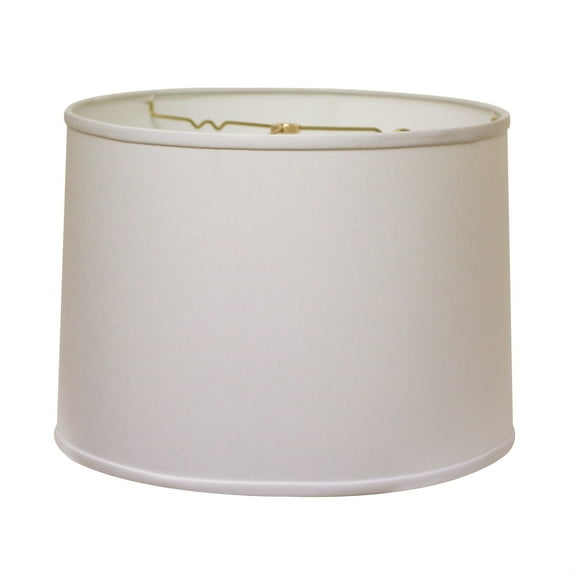 Slant Retro Drum Hardback Lampshade with Washer Fitter, White