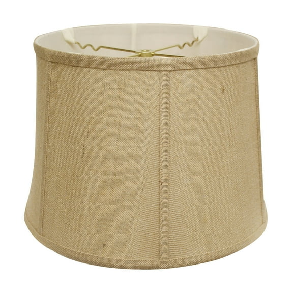 Slant Retro Drum Softback Lampshade with Washer Fitter, Jute