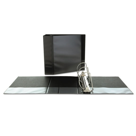 Universal UNV20998 11 in. x 8.5 in. 5 in. Capacity 3 Rings Slant-Ring View Binder - Black