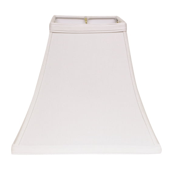 Slant Square Bell Hardback Lampshade with Washer Fitter, White