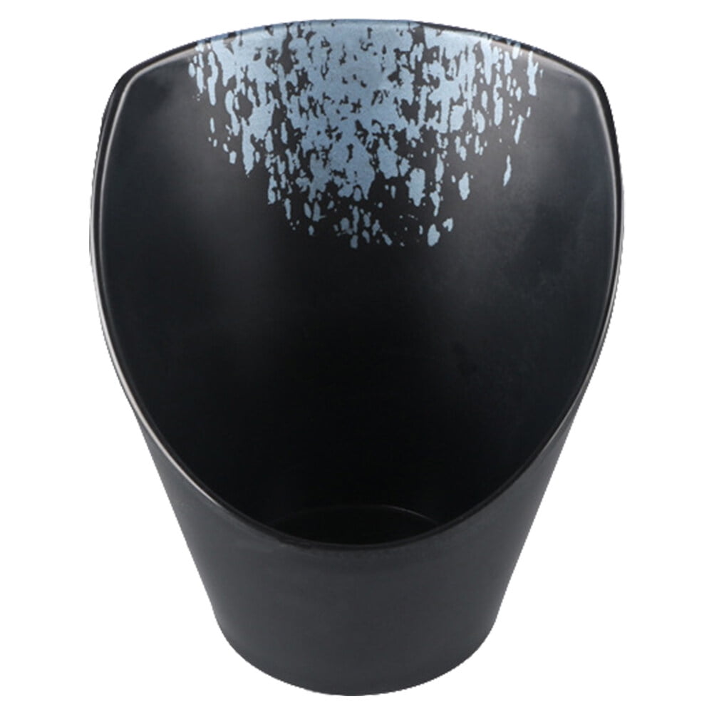 Slanted Bowl Melamine Dinnerware Ceramic Salad Serving Utensils Black