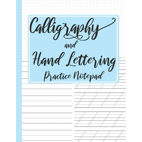 Pre-Owned Slanted Calligraphy Paper: Calligraphy and Hand Lettering Practice Notepad: Modern Calligraphy Slant Angle Lined Guide, Alphabet Practice & Dot Grid Paper Practice Sheets for Beginners (Paperback)