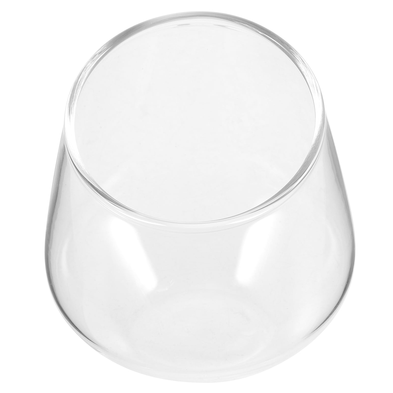 Greenadscape Elegant Stemless Wine Glass Creative Mouth Glass Cup For ...