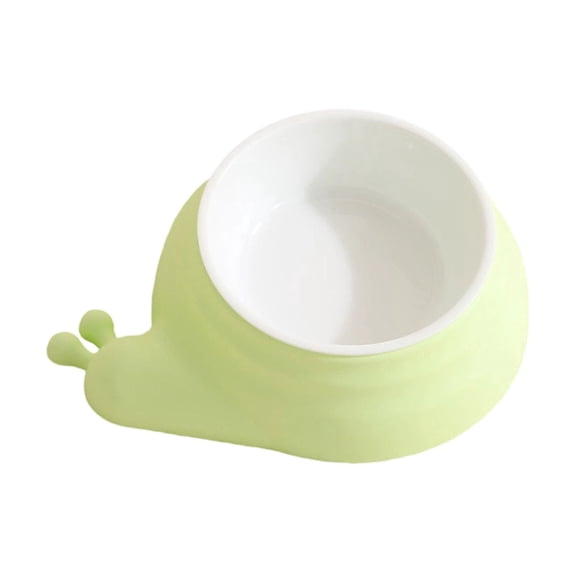 Slanted Pet Feeding Bowl for Cats and Small Dogs Plastic Neck Protection Food Dish Tilted Design for Easy Eating Non-Slip Base Prevent Messy Spills
